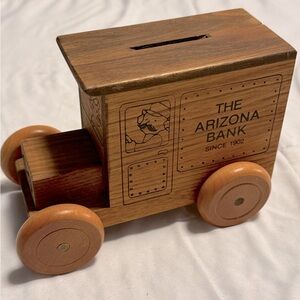 1979 The Arizona Bank Vintage Wooden Truck Toystalgia Inc Kids Decor Collectible